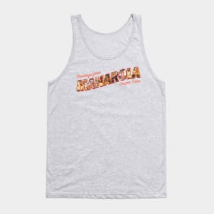 Greetings from Manarola Cinque Terre vintage style retro souvenir Tank Top